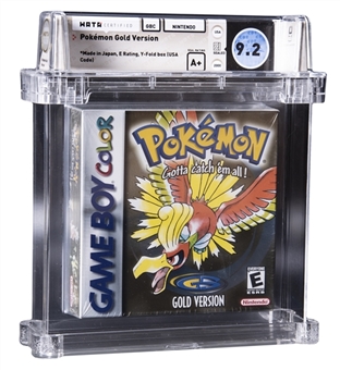 2000 Nintendo Game Boy Color (USA) "Pokemon Gold Version" Sealed Video Game - WATA 9.2/A+